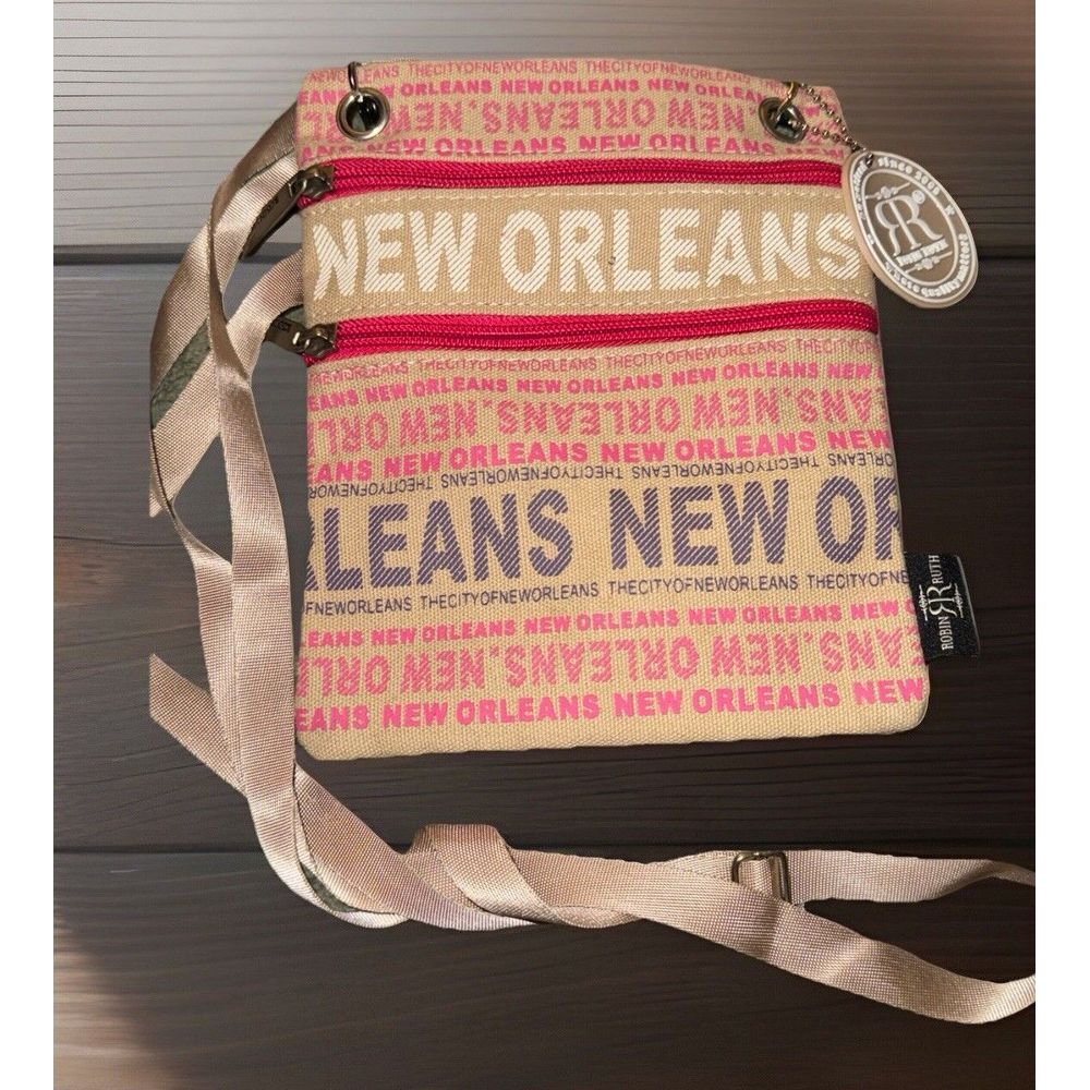 Robin Ruth New Orleans Beige Colors Lightweight Crossbody Bag New